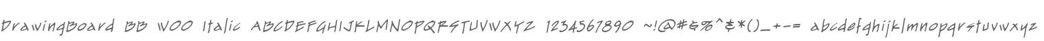DrawingBoard BB W00 Italic
