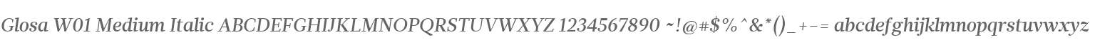 Glosa W01 Medium Italic