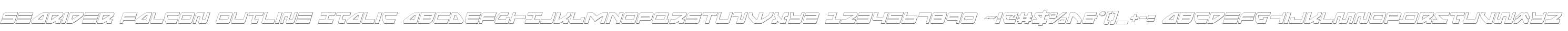 Searider Falcon Outline Italic
