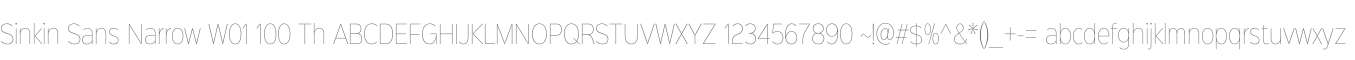 Sinkin Sans Narrow W01 100 Th