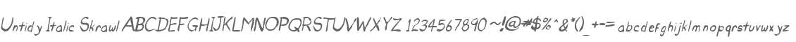 Untidy Italic Skrawl