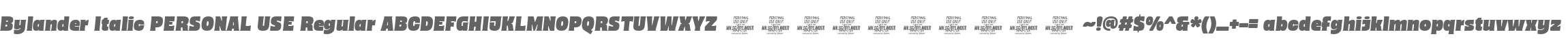 Bylander Italic PERSONAL USE