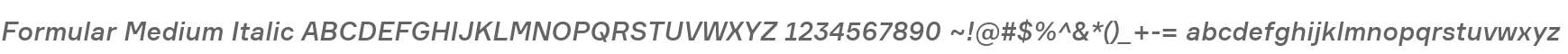 Formular Medium Italic
