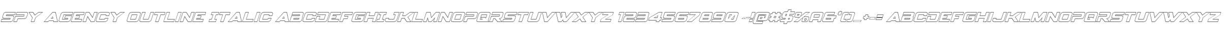 Spy Agency Outline Italic