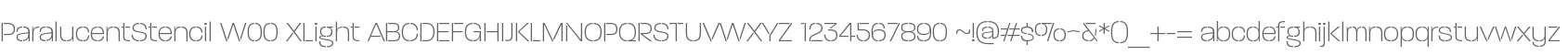 ParalucentStencil W00 XLight