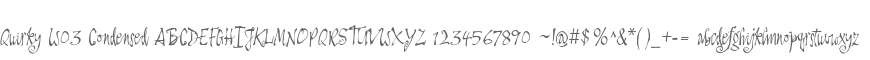 Quirky W03 Condensed
