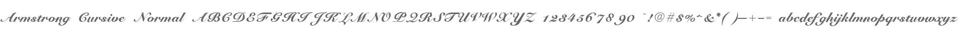 Armstrong Cursive Normal