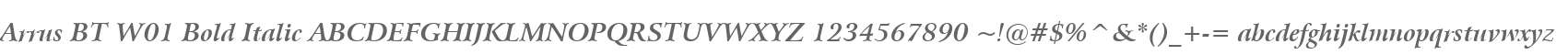 Arrus BT W01 Bold Italic