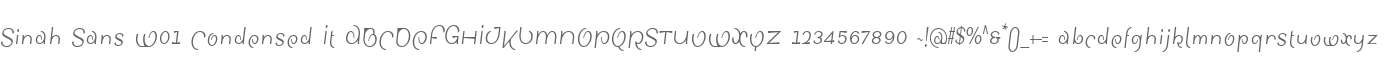 Sinah Sans W01 Condensed It