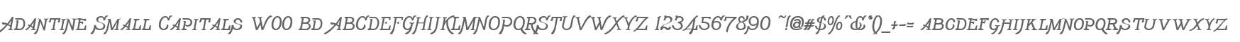Adantine Small Capitals W00 Bd