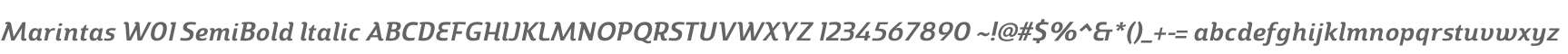 Marintas W01 SemiBold Italic