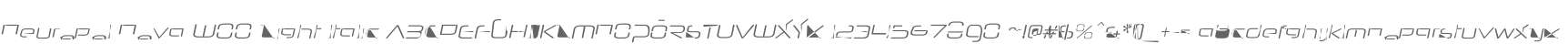 Neuropol Nova W00 Light Italic