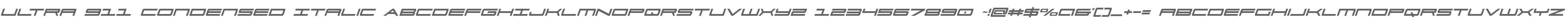 Ultra 911 Condensed Italic