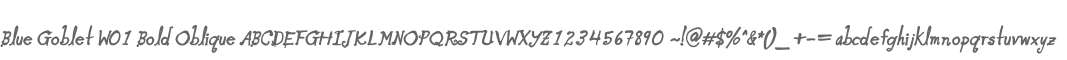 Blue Goblet W01 Bold Oblique