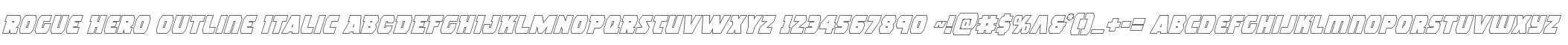 Rogue Hero Outline Italic