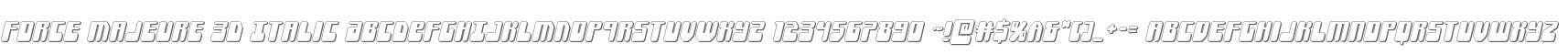 Force Majeure 3D Italic