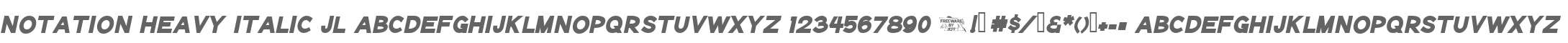 Notation Heavy Italic JL