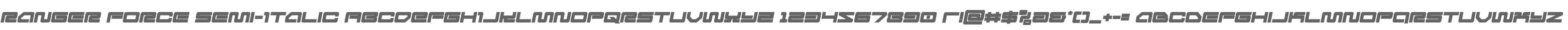 Ranger Force Semi-Italic