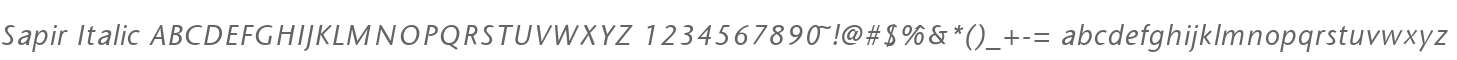 Sapir Italic