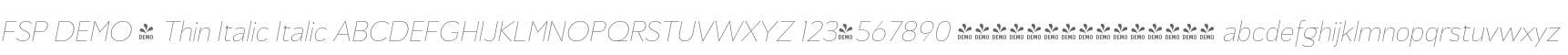 FSP DEMO - Thin Italic
