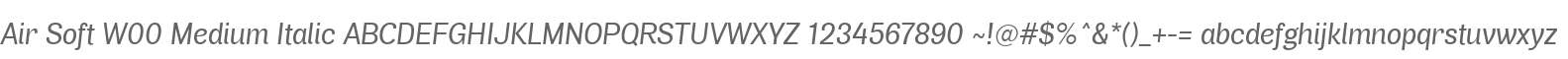 Air Soft W00 Medium Italic