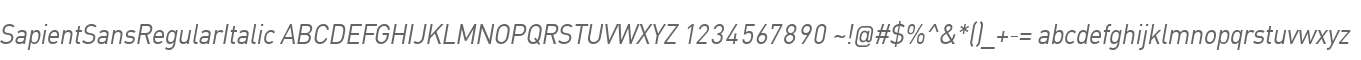 SapientSansRegularItalic