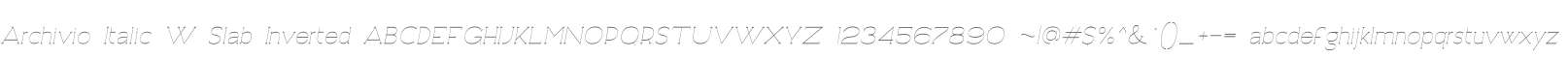 Archivio Italic W Slab Inverted