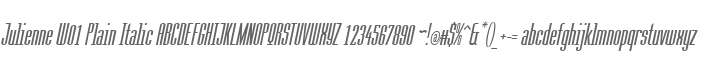 Julienne W01 Plain Italic