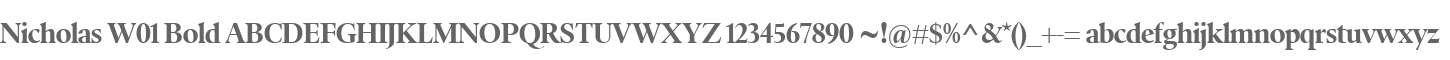 Nicholas W01 Bold