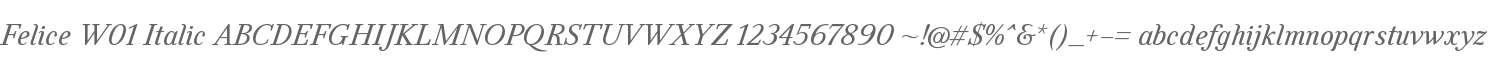 Felice W01 Italic