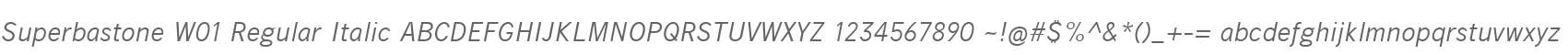 Superbastone W01 Regular Italic