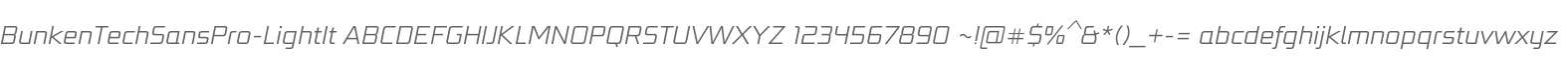 Bunken Tech Sans Pro Ligh