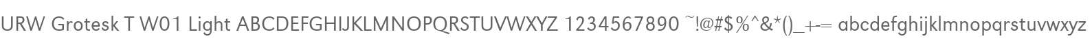 URW Grotesk T W01 Light