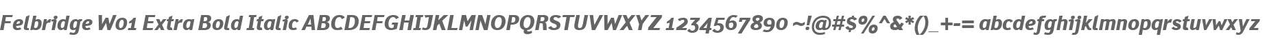 Felbridge W01 Extra Bold Italic