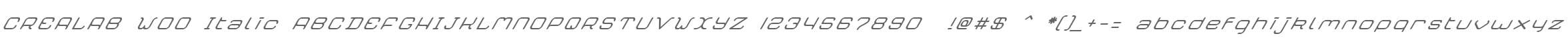 CREALAB W00 Italic