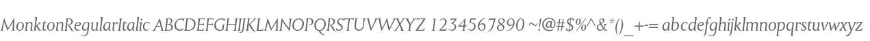 MonktonRegularItalic