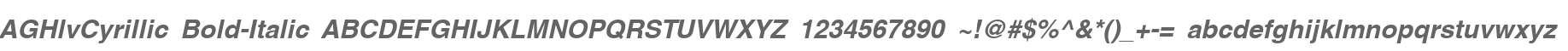 AGHlvCyrillic Bold-Italic