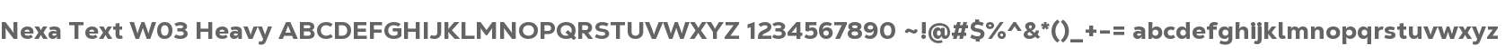 Nexa Text W03 Heavy