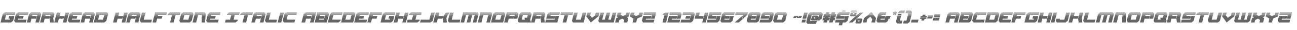 Gearhead Halftone Italic
