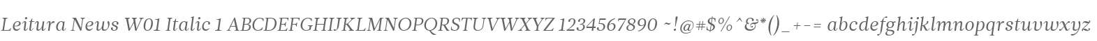 Leitura News W01 Italic 1
