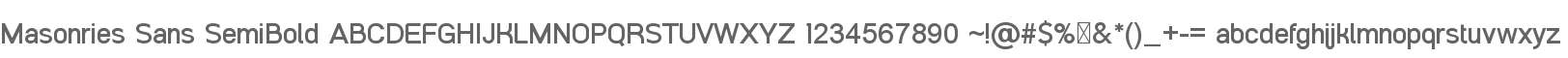 Masonries Sans SemBd