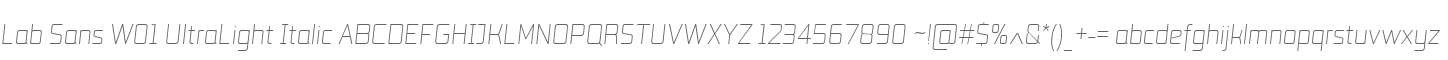 Lab Sans W01 UltraLight Italic