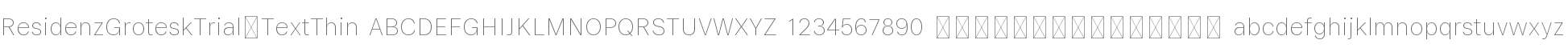 Residenz Grotesk Trial Text Th