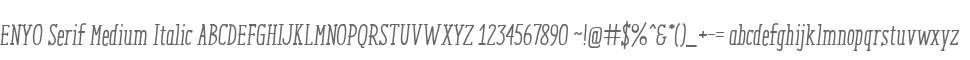 ENYO Serif Medium Italic