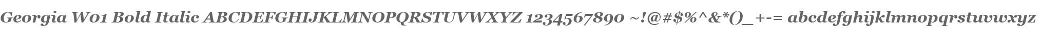 Georgia W01 Bold Italic