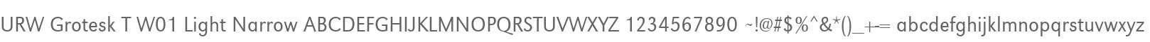 URW Grotesk T W01 Light Narrow