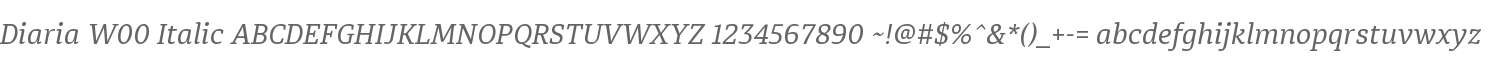 Diaria W00 Italic