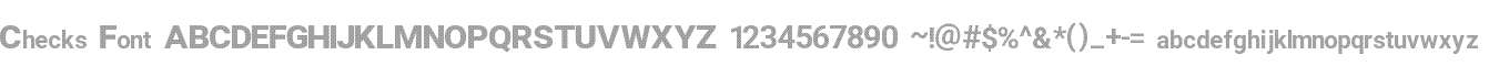 Checks Font