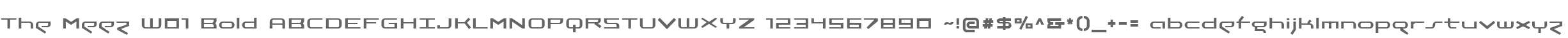 The Meez W01 Bold
