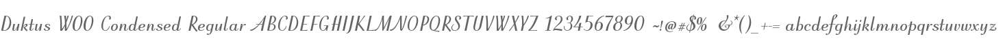 Duktus W00 Condensed Regular